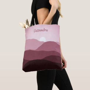 Anpassningsbar Ombre Mauve Taupe Light Rosa Abstr Tygkasse
