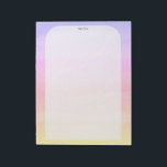 ANPASSNINGSBAR Ombre Watercolor TO-DO List Shoppin Anteckningsblock<br><div class="desc">Gör dina inköpslistor i stil med anpassadet livsmedel shopping,  måltidsplanering eller anteckningsblock att göra lista. Anpassa eller lägg till text i kostym efter behov. Lägg till linjer om du vill. Kolla min butik för större storlek och stilar!</div>