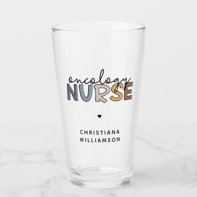 Anpassningsbar Oncology Nurse Oncology RN Gifts Glaskopp (Framsida)