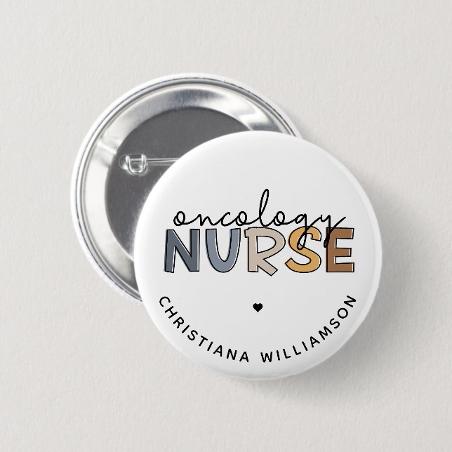 Anpassningsbar Oncology Nurse Oncology RN Gifts Knapp (Framsida & baksida)