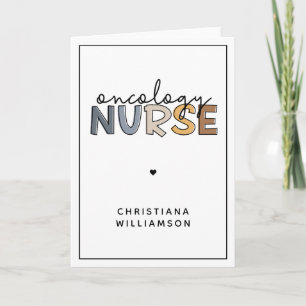 Anpassningsbar Oncology Nurse Oncology RN Gifts Kort