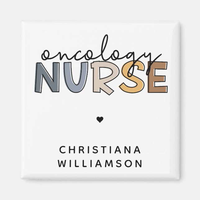 Anpassningsbar Oncology Nurse Oncology RN Gifts Magnet (Framsidan)