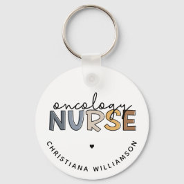 Anpassningsbar Oncology Nurse Oncology RN Gifts Nyckelring