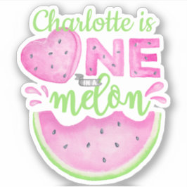 Anpassningsbar "One in a Melon" Watermelon Namn St Klistermärken