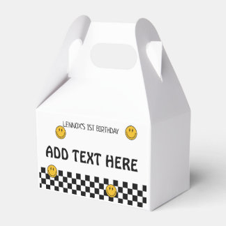 Anpassningsbar One Lycklig, 1:a födelsedagsgabb Presentaskar