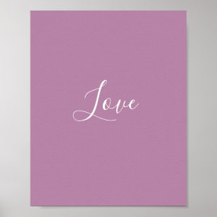 Anpassningsbar Opera Mauve Solid Färg minimalist B Poster