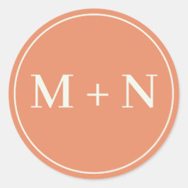 Anpassningsbar Orange Inledande etikett med vit mo