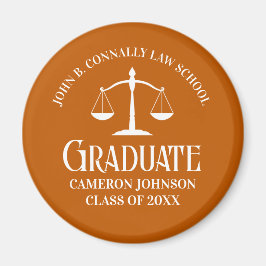 Anpassningsbar Orange Law School Studenten Keepsak Magnet