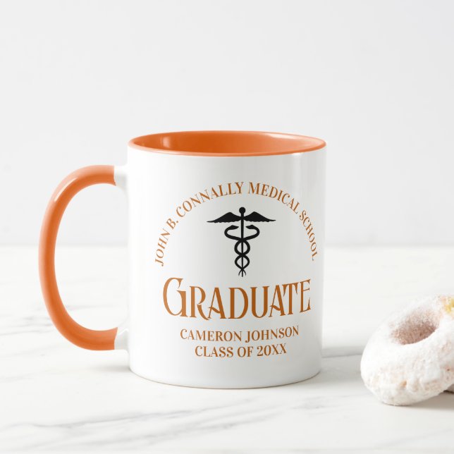 Anpassningsbar Orange Medical School Studenten Kee Mugg (Med munk)