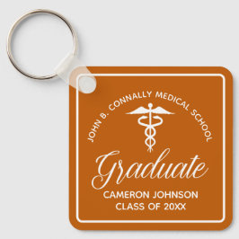 Anpassningsbar Orange Medical School Studenten Kee Nyckelring