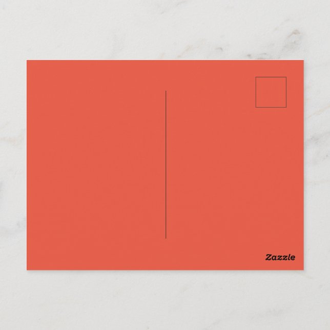 Anpassningsbar Orange Red Bild Perfekt Standard Vykort (Baksida)