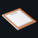 Anpassningsbar Orange Vit redigerbart Färg Anteckningsblock<br><div class="desc">anteckningsblocket orange (färg kan redigeras i bakgrunden) personlig med ditt namn eller valfri text som du väljer längst upp.</div>