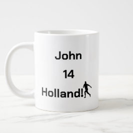 Anpassningsbar Oranje Supporterutrustning Jumbo Mugg