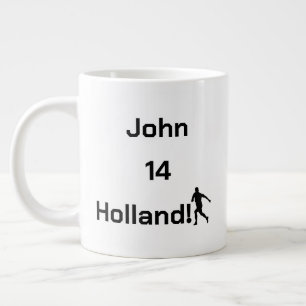 Anpassningsbar Oranje Supporterutrustning Jumbo Mugg