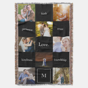 Anpassningsbar Ord Photos Meaningful Gift in Black Mysfilt