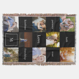 Anpassningsbar Ord Photos Meaningful Gift in Black Mysfilt