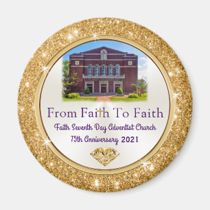 Anpassningsbar Order Church Photo Magnet, 2,25 tum Magnet