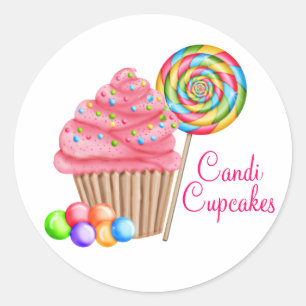 Anpassningsbar order för Candace-Candi-Muffinsar Runt Klistermärke