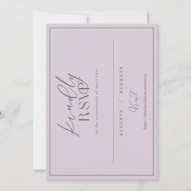 Anpassningsbar Order OSA Imani & Dakota Inbjudningar (Framsida)