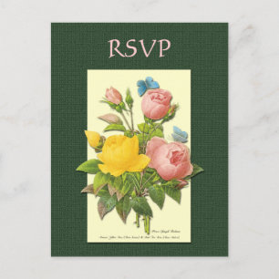 Anpassningsbar OSA Botaniskt Rosa Gul ros vykort