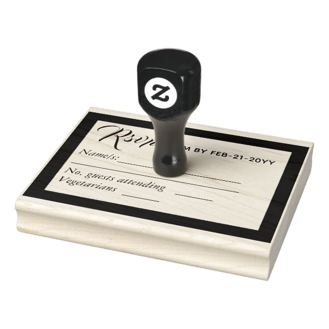 Anpassningsbar OSA REPLY bröllopsstämpel - svar Stämpel (Stämpel)