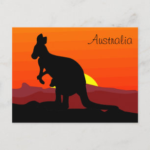 Anpassningsbar Outback Australian Kangaroo at Suns Vykort