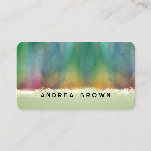 anpassningsbar på vattenfärgssidan för elegant, fä visitkort (Framsida)