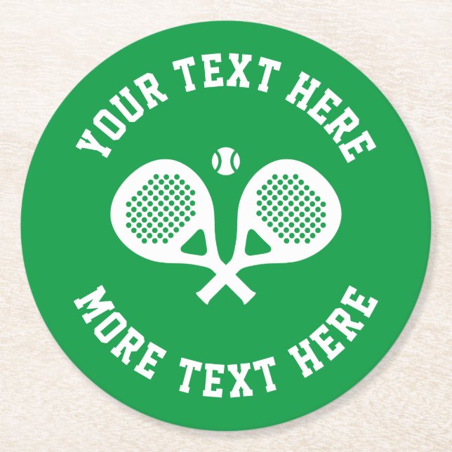 Anpassningsbar padel klubb pub underlägg med logot (Framsidan)