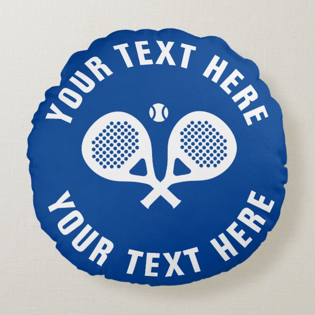 Anpassningsbar padel tennis dekorativ kudde (runda (Framsidan)