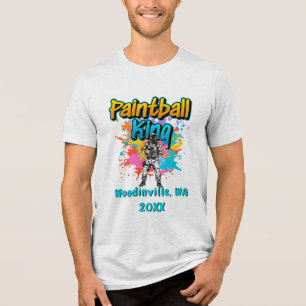 Anpassningsbar Paintball Kung Airsoft Location Dat T Shirt
