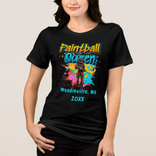 Anpassningsbar Paintball Queen Airsoft Location Da T Shirt