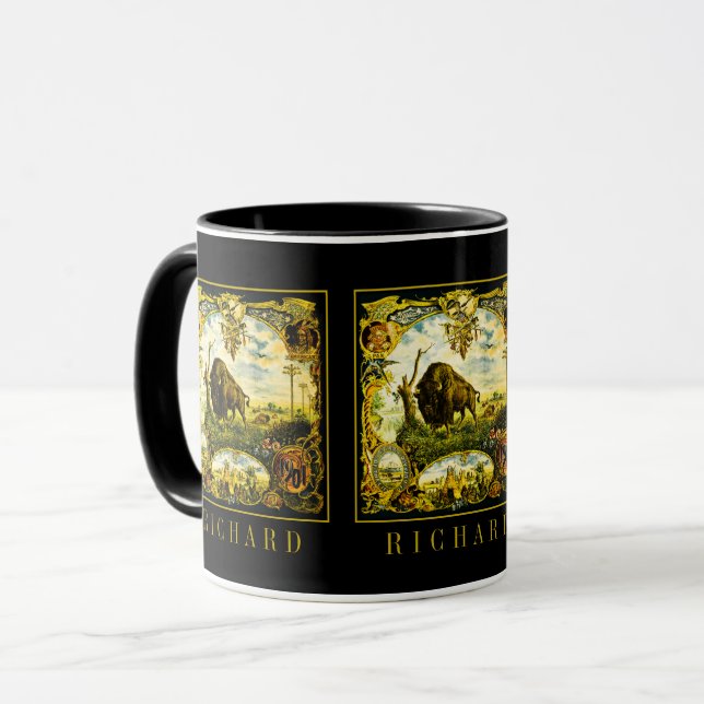 Anpassningsbar Pan Am Expo Bison Buffalo Native Am Mugg (Framsida vänster)