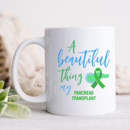 Anpassningsbar Pankreas Transplant Grönt Ribbon Kaffemugg