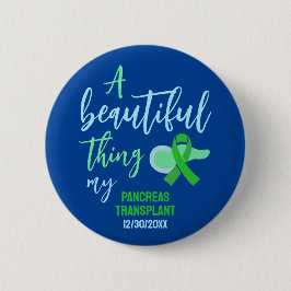 Anpassningsbar Pankreas Transplant Grönt Ribbon Knapp