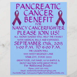 Anpassningsbar Pankreascancer Benefit Flyer
