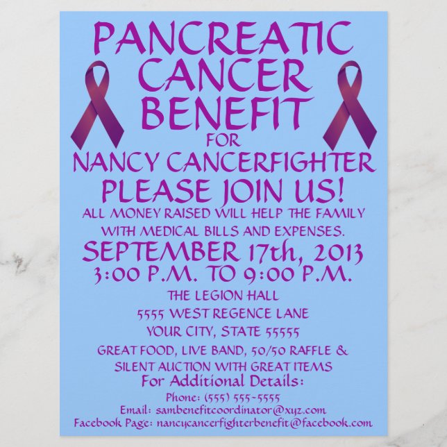 Anpassningsbar Pankreascancer Benefit Flyer (Framsidan)