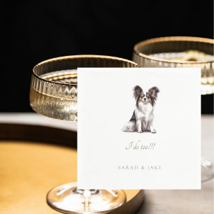 Anpassningsbar Papillon Pet Bröllop Pappersservett