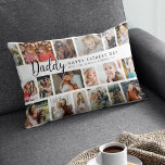 Anpassningsbar pappa 18 Photo Collage Lumbarkudde<br><div class="desc">Upptäck vår fotocentrerade slitskudde,  en idealisk gåva till hela far i ditt liv. Perfekt för födelsedagar eller Fars dag,  dessa kuddar gör att du kan använda 18 foton som en sentimental keepsak. Med en fräckt text "Lycklig Fars dag" kan du ändra eller ta bort meddelandet till kostym oavsett tillfälle.</div>