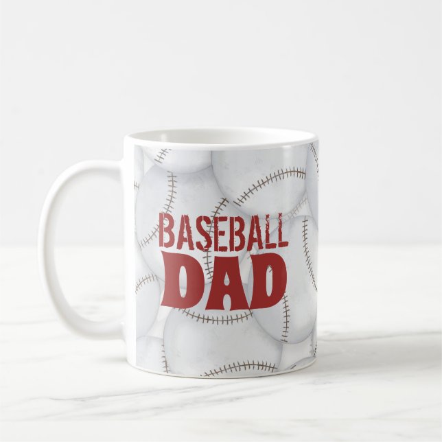 Anpassningsbar Pappa Baseball Personlig Kaffemugg (Vänster)