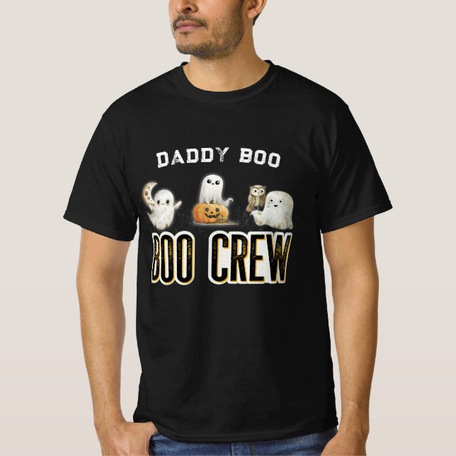 Anpassningsbar pappa Boo Crew Halloween T Shirt (Framsida)