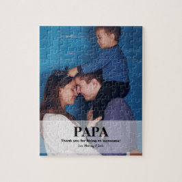 Anpassningsbar PAPPA-fotomeddelande fars dag Pussel