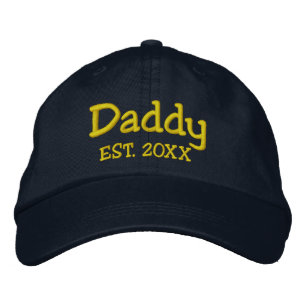 Anpassningsbar Pappa Hat, Personlig, marinblått Broderad Keps