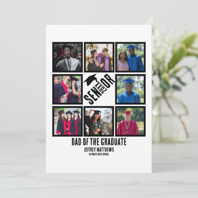 Anpassningsbar Pappa i det högre fotopaketet stude Julkort (Stående Fram)