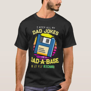 Anpassningsbar Pappa Jokes Far Funny Pappa Vintage T Shirt