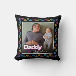 Anpassningsbar Pappa & Kid Photo Keepsak - Personl Kudde
