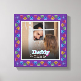 Anpassningsbar Pappa & Me Photo Keepsak - Personli Canvastryck