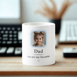 Anpassningsbar Pappa med Kid Photo Du är min fav Kaffemugg