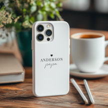 Anpassningsbar Pappa | Minimalistisk Namn Heart-mo