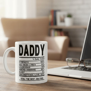Anpassningsbar Pappa Näringsfakta Mugg Personlig