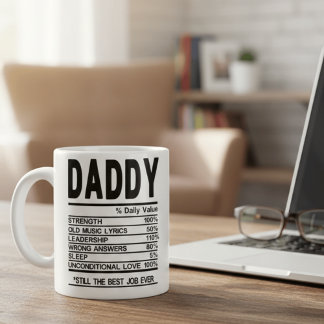 Anpassningsbar Pappa Näringsfakta Mugg Personlig